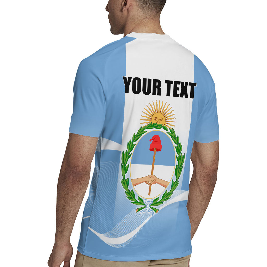 Personalized Argentina Flag Day Rugby Jersey Sun Of May Sol De Mayo - National Emblem Patriotism