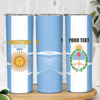 Personalized Argentina Flag Day Skinny Tumbler Sun Of May Sol De Mayo - National Emblem Patriotism