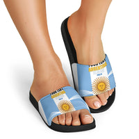 Personalized Argentina Flag Day Slide Sandals Sun Of May Sol De Mayo - National Emblem Patriotism