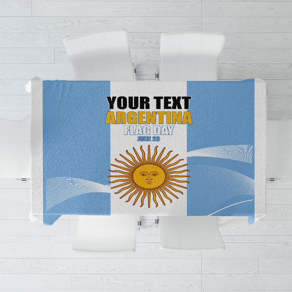 Personalized Argentina Flag Day Tablecloth Sun Of May Sol De Mayo - National Emblem Patriotism