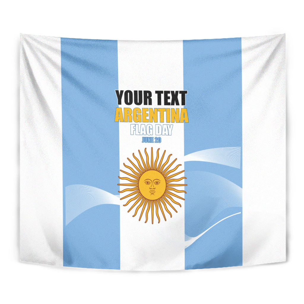 Personalized Argentina Flag Day Tapestry Sun Of May Sol De Mayo - National Emblem Patriotism