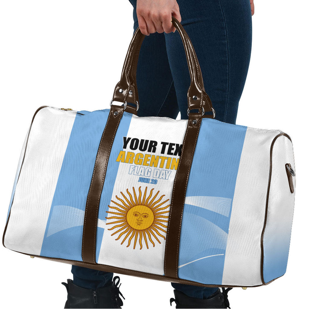 Personalized Argentina Flag Day Travel Bag Sun Of May Sol De Mayo - National Emblem Patriotism