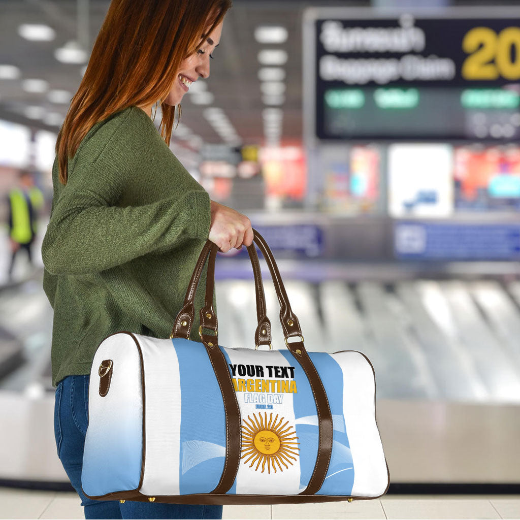 Personalized Argentina Flag Day Travel Bag Sun Of May Sol De Mayo - National Emblem Patriotism