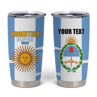 Personalized Argentina Flag Day Tumbler Cup Sun Of May Sol De Mayo - National Emblem Patriotism