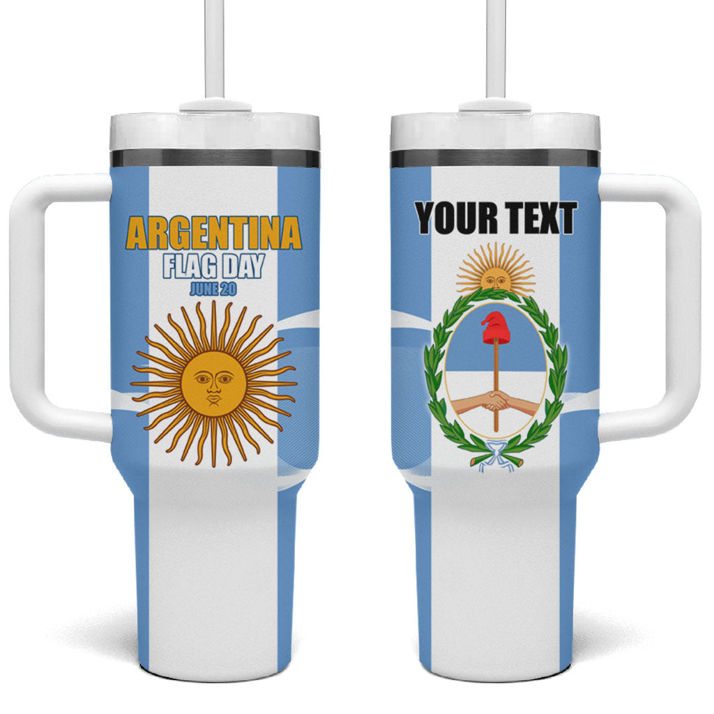 Personalized Argentina Flag Day Tumbler With Handle Sun Of May Sol De Mayo - National Emblem Patriotism