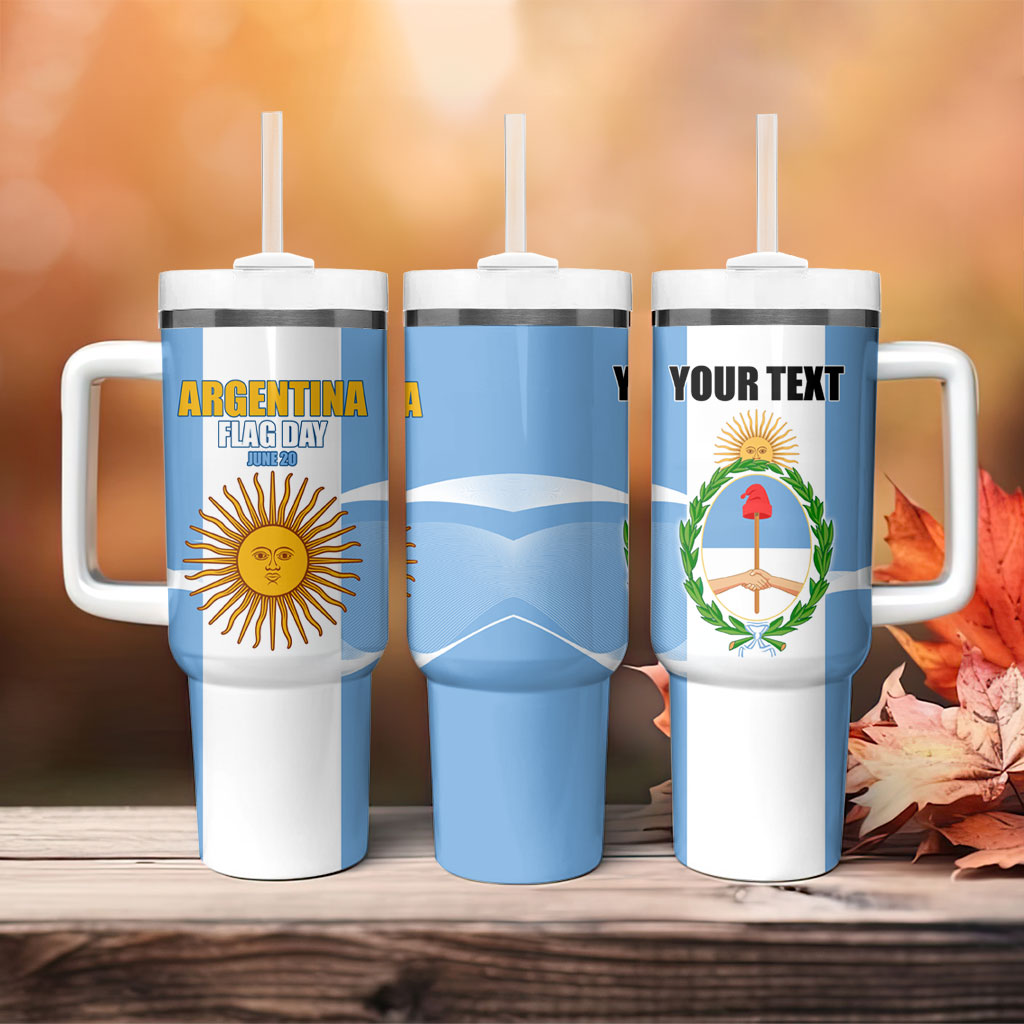Personalized Argentina Flag Day Tumbler With Handle Sun Of May Sol De Mayo - National Emblem Patriotism