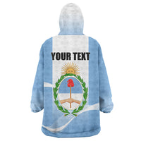 Personalized Argentina Flag Day Wearable Blanket Hoodie Sun Of May Sol De Mayo - National Emblem Patriotism