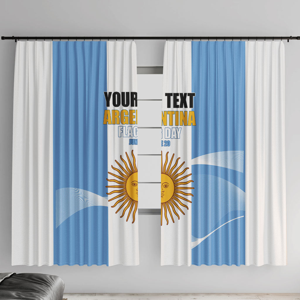 Personalized Argentina Flag Day Window Curtain Sun Of May Sol De Mayo - National Emblem Patriotism