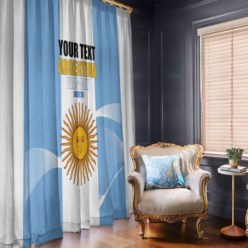 Personalized Argentina Flag Day Window Curtain Sun Of May Sol De Mayo - National Emblem Patriotism