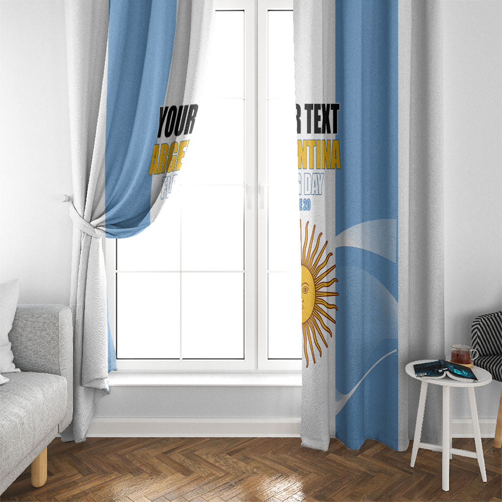 Personalized Argentina Flag Day Window Curtain Sun Of May Sol De Mayo - National Emblem Patriotism