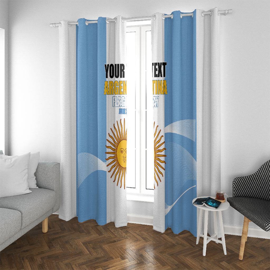 Personalized Argentina Flag Day Window Curtain Sun Of May Sol De Mayo - National Emblem Patriotism