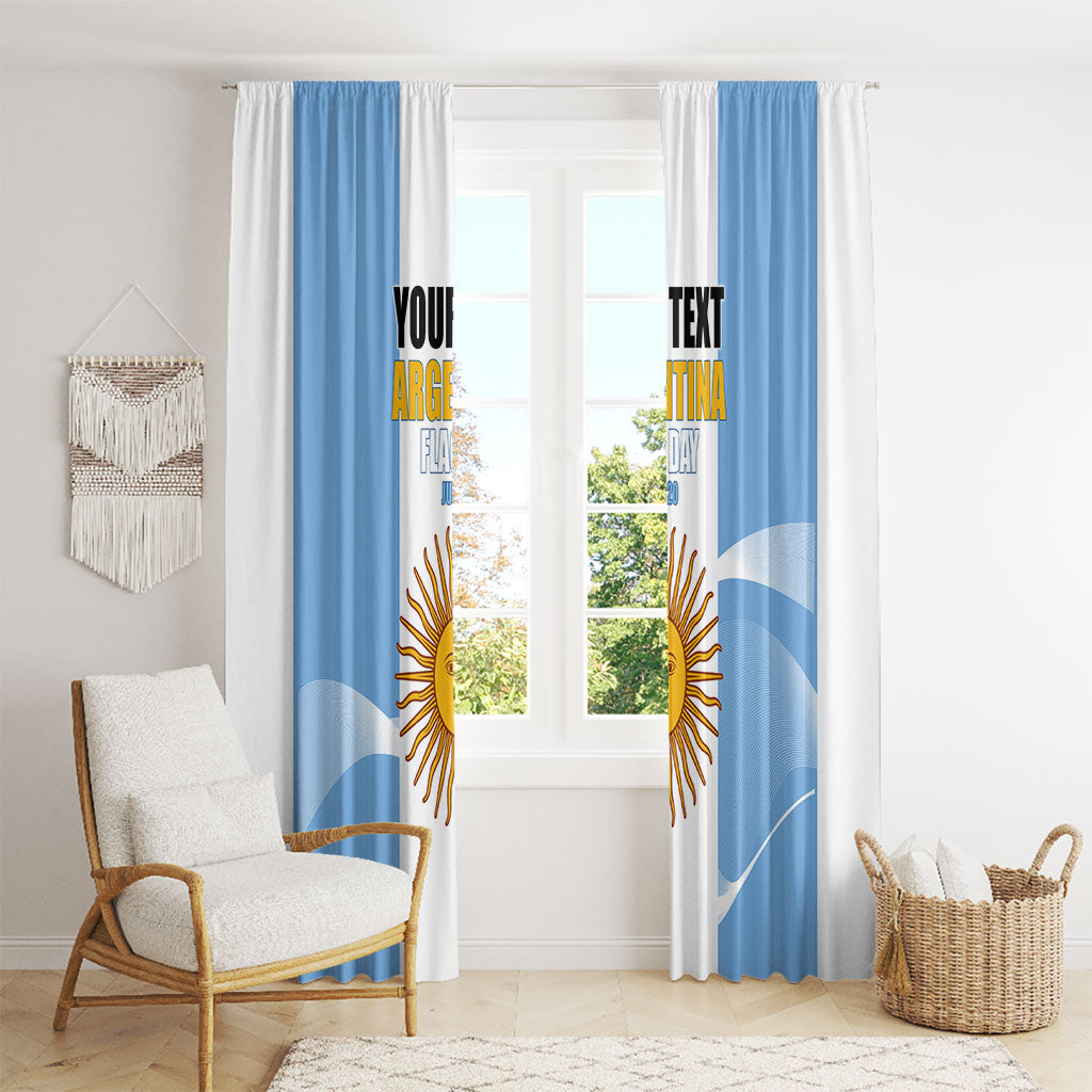 Personalized Argentina Flag Day Window Curtain Sun Of May Sol De Mayo - National Emblem Patriotism