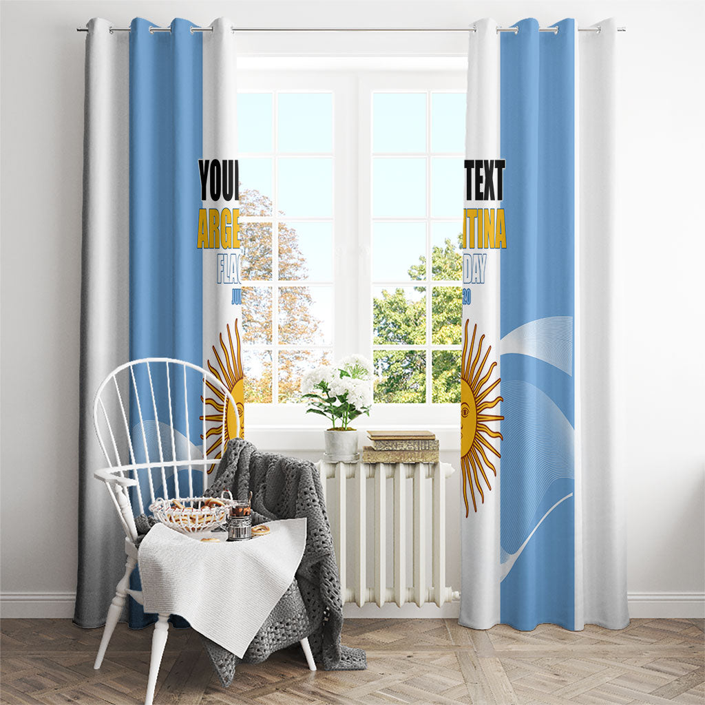 Personalized Argentina Flag Day Window Curtain Sun Of May Sol De Mayo - National Emblem Patriotism