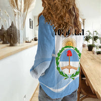 Personalized Argentina Flag Day Women Casual Shirt Sun Of May Sol De Mayo - National Emblem Patriotism