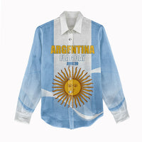 Personalized Argentina Flag Day Women Casual Shirt Sun Of May Sol De Mayo - National Emblem Patriotism