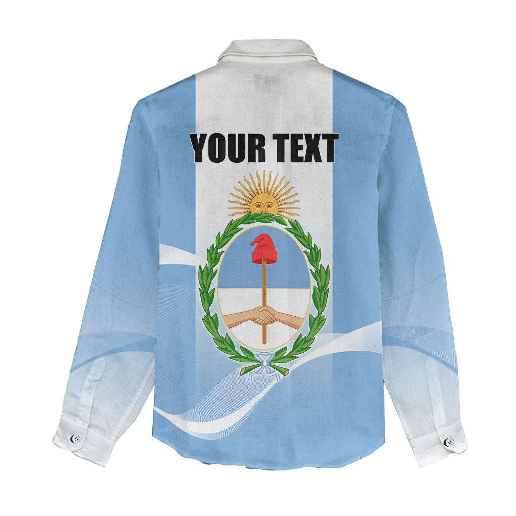 Personalized Argentina Flag Day Women Casual Shirt Sun Of May Sol De Mayo - National Emblem Patriotism