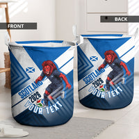 Personalized Scotland Football 2026 Laundry Basket Scottish Soccer Red Lion Mascot Saltire Cross