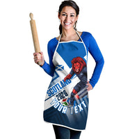 Personalized Scotland Football 2026 Apron Scottish Soccer Red Lion Mascot Saltire Cross