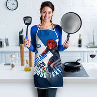 Personalized Scotland Football 2026 Apron Scottish Soccer Red Lion Mascot Saltire Cross