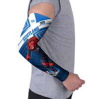 Personalized Scotland Football 2026 Arm Sleeves Scottish Soccer Red Lion Mascot Saltire Cross