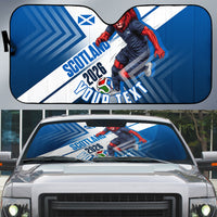 Personalized Scotland Football 2026 Auto Sun Shade Scottish Soccer Red Lion Mascot Saltire Cross