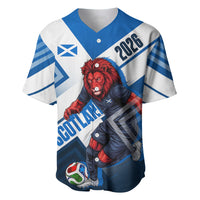 Personalized Scotland Football 2026 Baseball Jersey Scottish Soccer Red Lion Mascot Saltire Cross
