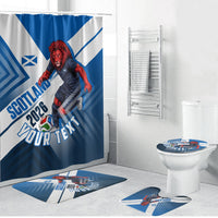 Personalized Scotland Football 2026 Bathroom Set Scottish Soccer Red Lion Mascot Saltire Cross
