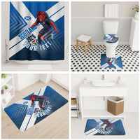 Personalized Scotland Football 2026 Bathroom Set Scottish Soccer Red Lion Mascot Saltire Cross