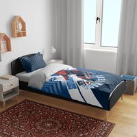 Personalized Scotland Football 2026 Bedding Set Scottish Soccer Red Lion Mascot Saltire Cross