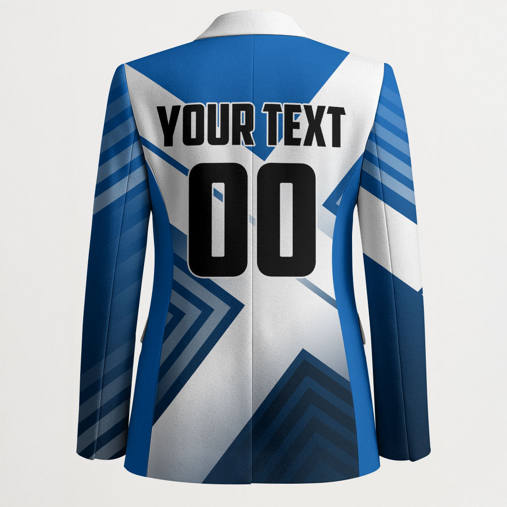 Personalized Scotland Football 2026 Blazer Scottish Soccer Red Lion Mascot Saltire Cross