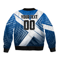 Personalized Scotland Football 2026 Bomber Jacket Scottish Soccer Red Lion Mascot Saltire Cross
