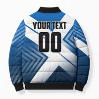 Personalized Scotland Football 2026 Bomber Puffer Jacket Scottish Soccer Red Lion Mascot Saltire Cross