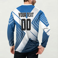 Personalized Scotland Football 2026 Button Sweatshirt Scottish Soccer Red Lion Mascot Saltire Cross