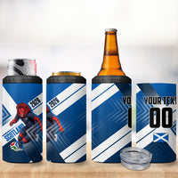 Personalized Scotland Football 2026 4 in 1 Can Cooler Tumbler Scottish Soccer Red Lion Mascot Saltire Cross