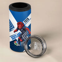 Personalized Scotland Football 2026 4 in 1 Can Cooler Tumbler Scottish Soccer Red Lion Mascot Saltire Cross