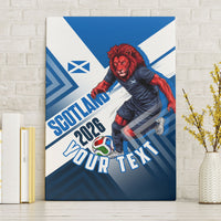 Personalized Scotland Football 2026 Canvas Wall Art Scottish Soccer Red Lion Mascot Saltire Cross