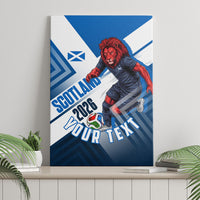 Personalized Scotland Football 2026 Canvas Wall Art Scottish Soccer Red Lion Mascot Saltire Cross