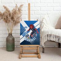 Personalized Scotland Football 2026 Canvas Wall Art Scottish Soccer Red Lion Mascot Saltire Cross