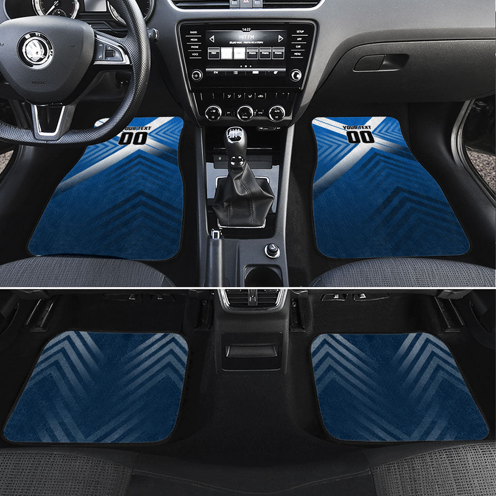 Personalized Scotland Football 2026 Car Mats Scottish Soccer Red Lion Mascot Saltire Cross