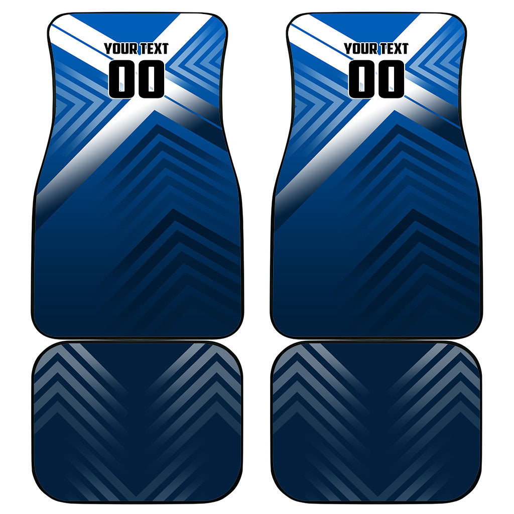 Personalized Scotland Football 2026 Car Mats Scottish Soccer Red Lion Mascot Saltire Cross