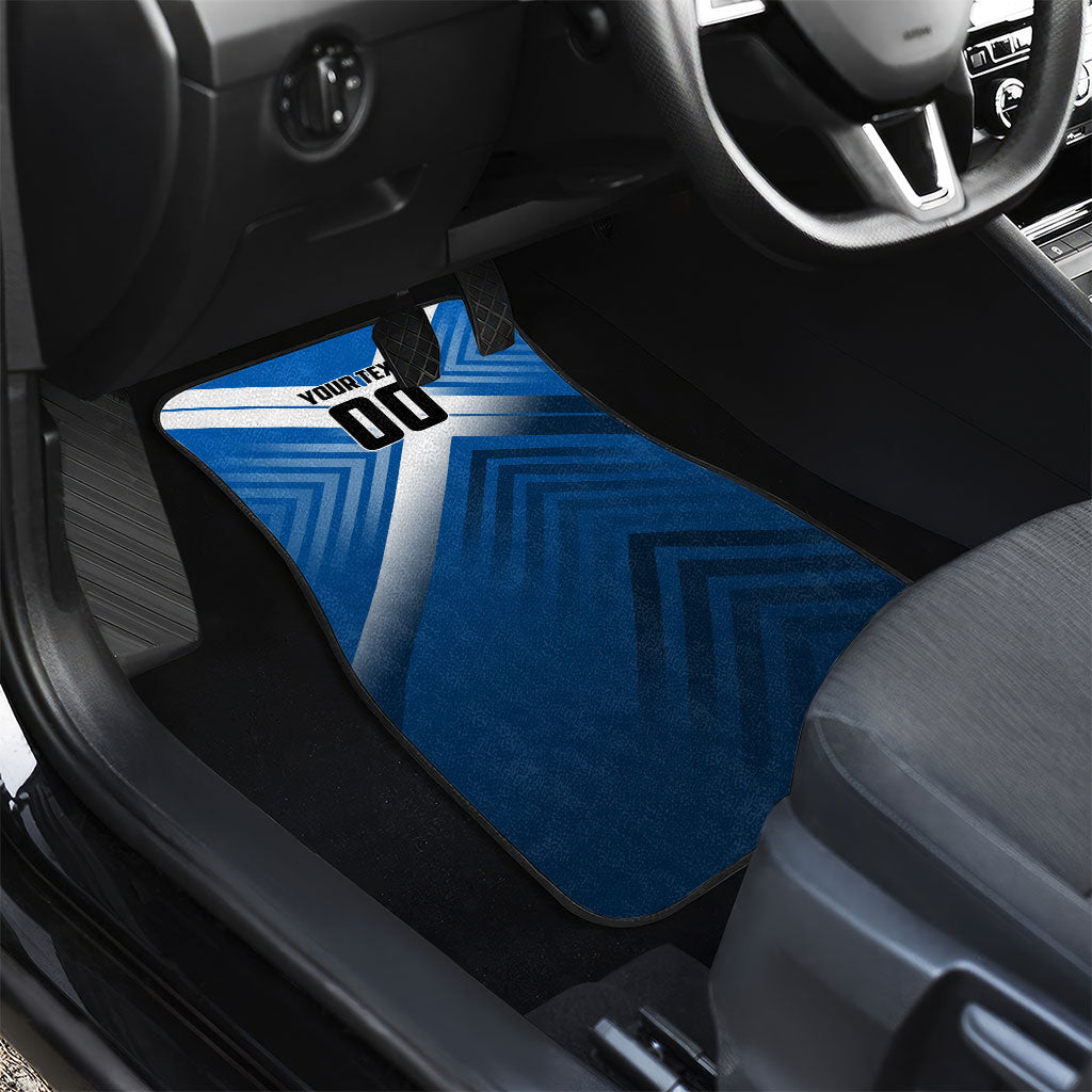 Personalized Scotland Football 2026 Car Mats Scottish Soccer Red Lion Mascot Saltire Cross