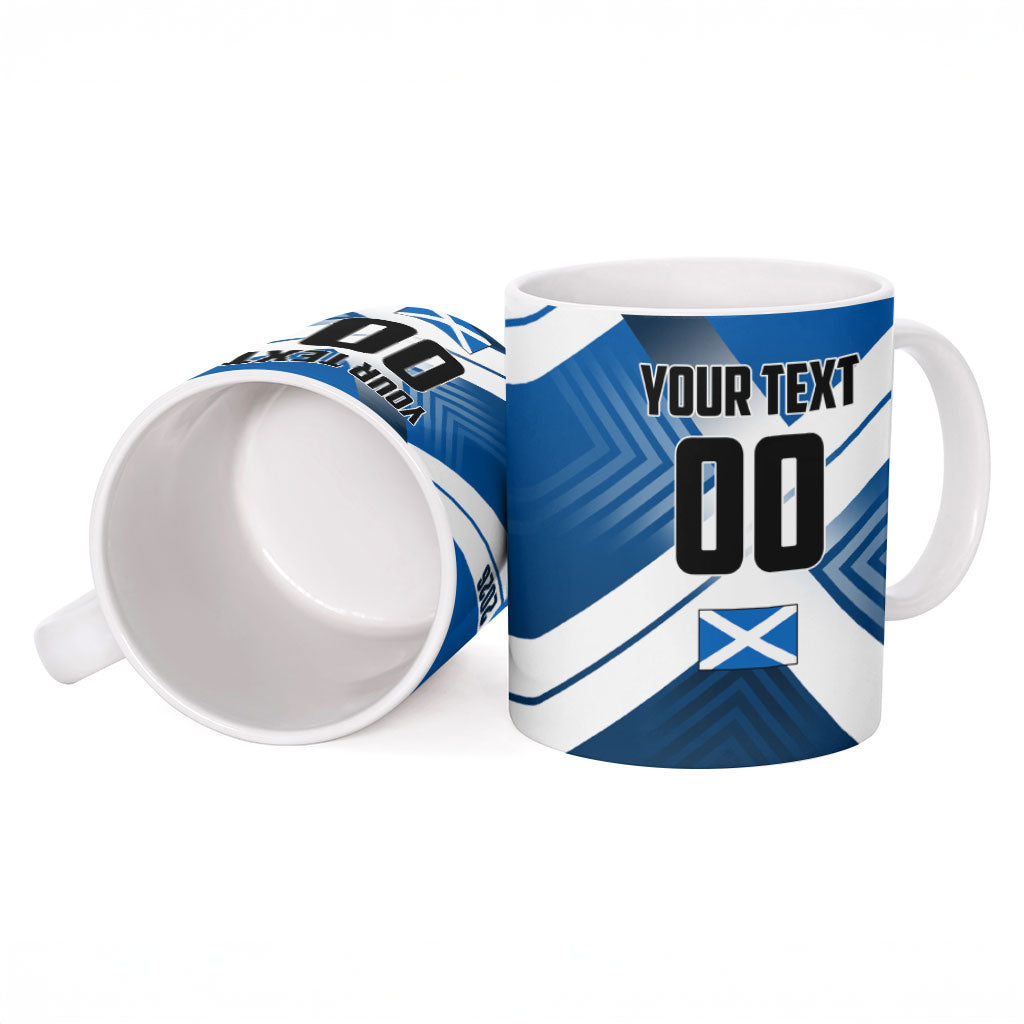 Personalized Scotland Football 2026 Ceramic Mug Scottish Soccer Red Lion Mascot Saltire Cross