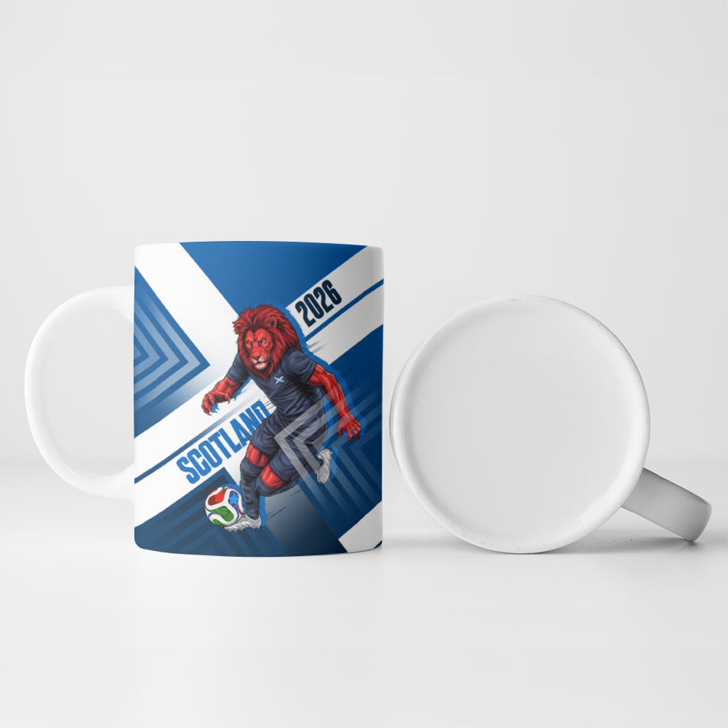 Personalized Scotland Football 2026 Ceramic Mug Scottish Soccer Red Lion Mascot Saltire Cross
