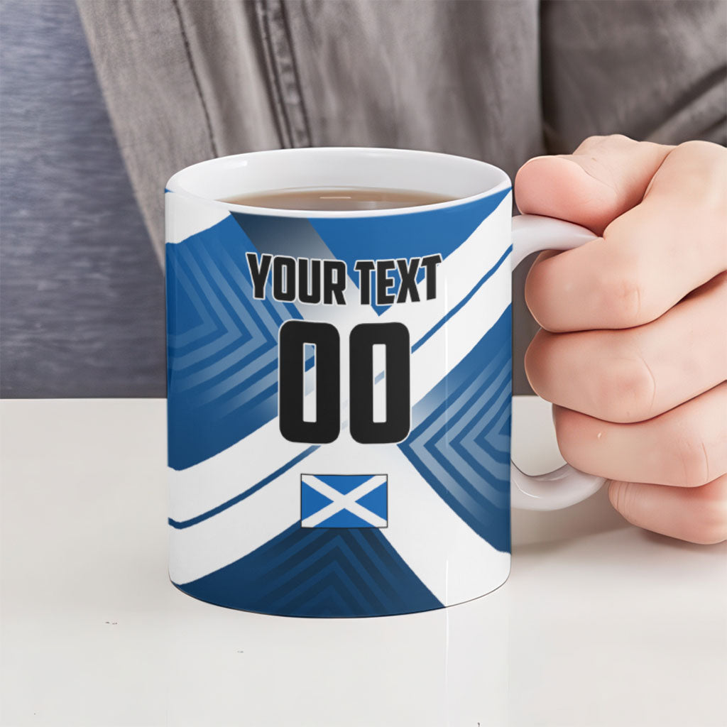Personalized Scotland Football 2026 Ceramic Mug Scottish Soccer Red Lion Mascot Saltire Cross