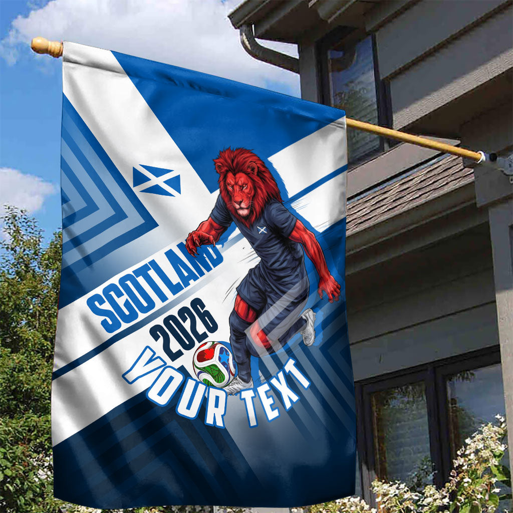 Personalized Scotland Football 2026 Garden Flag Scottish Soccer Red Lion Mascot Saltire Cross