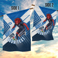 Personalized Scotland Football 2026 Garden Flag Scottish Soccer Red Lion Mascot Saltire Cross