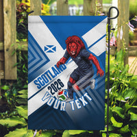 Personalized Scotland Football 2026 Garden Flag Scottish Soccer Red Lion Mascot Saltire Cross