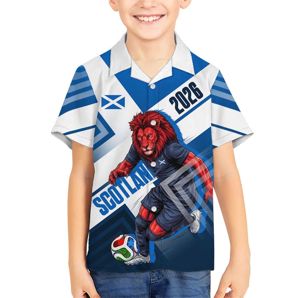 Personalized Scotland Football 2026 Hawaiian Shirt Scottish Soccer Red Lion Mascot Saltire Cross