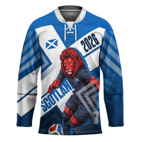Personalized Scotland Football 2026 Hockey Jersey Scottish Soccer Red Lion Mascot Saltire Cross