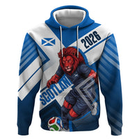 Personalized Scotland Football 2026 Hoodie Scottish Soccer Red Lion Mascot Saltire Cross
